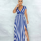 Nyzara Paris™ - Robe longue élégante à rayures