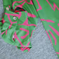 Nyzara Paris™ - Chemisier marbré vert émeraude et rose