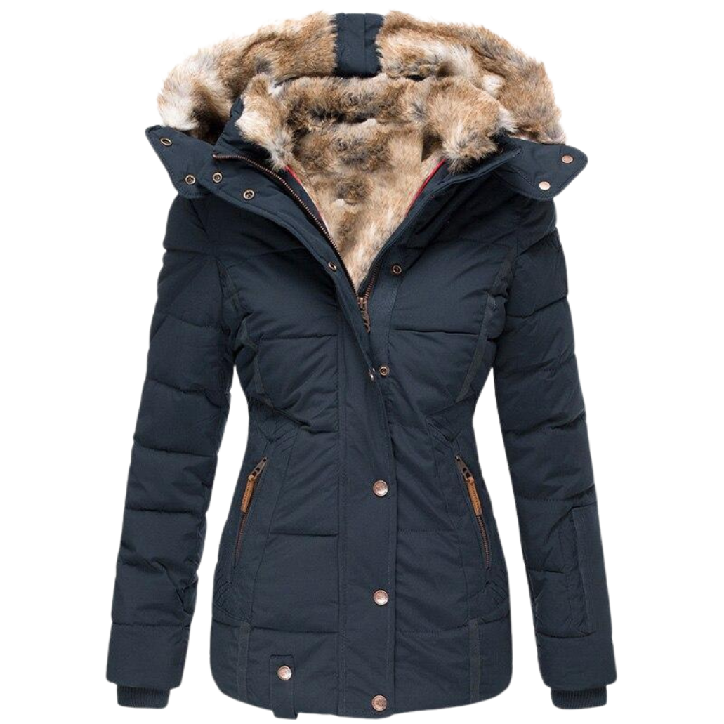 Elysia™ - Manteau d'Hiver en Fourrure avec Capuche