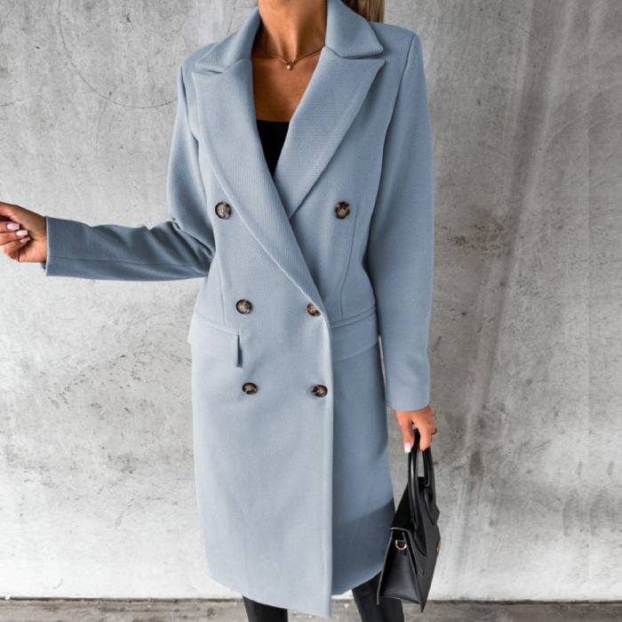 Nyzara Paris™ - Manteau long en laine à boutons