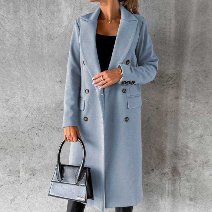 Nyzara Paris™ - Manteau long en laine à boutons