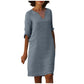Nyzara™ - Robe d'été en lin à col en V