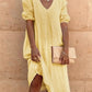 Nyzara Paris™ - Robe midi uni à col en V