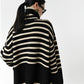 Nyzara Paris™ - Pull à col roulé rayé oversize
