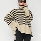 Nyzara Paris™ - Pull à col roulé rayé oversize
