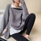 Nyzara Paris™ - Pull gris uni à col montant